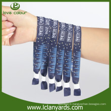Events fabric material custom cloth wristbands with slide lock